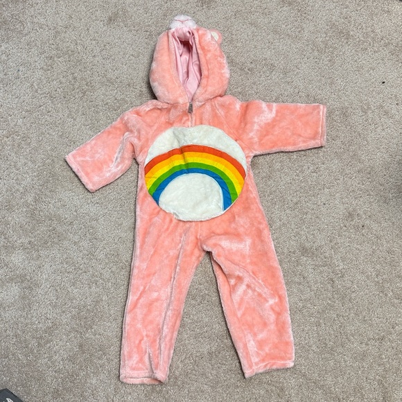 Vintage Rainbow Carebear Costume Girls Pink 1-2 Years SHIPS FAST FOR HALLOWEEN - Picture 7 of 8